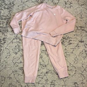 Champion Women’s Light Pink Jogger/Workout Set—-Size: Medium